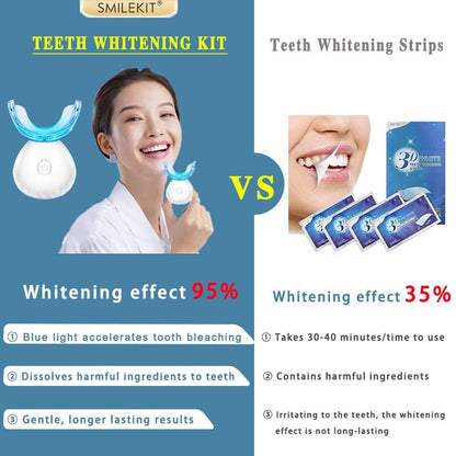 Kit de blanqueamiento Dental recargable para dientes, Gel de 4 piezas, acelerador de lámpara Led